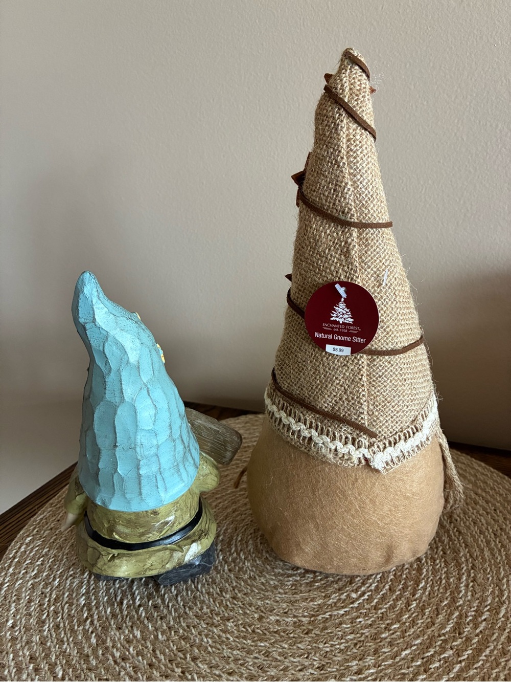 Rustic Burlap Star Gnome with Fall Leaf Accent Gnome Set of 2 - Picture 4 of 8